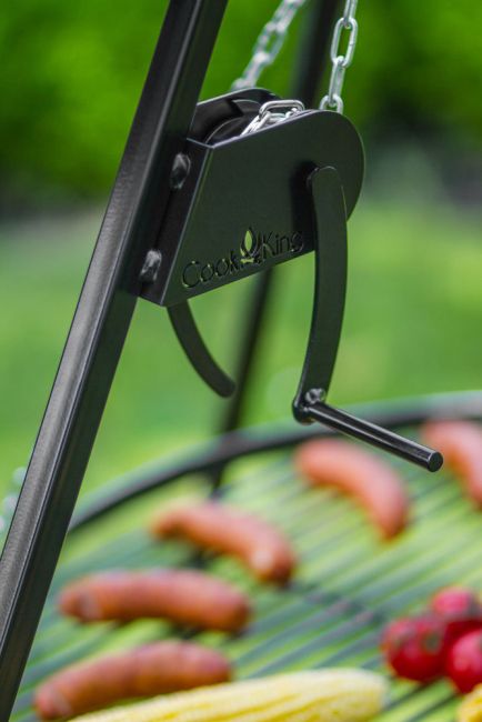 Schwenkgrill 180 cm - Grillrost aus Edelstahl + Kurbel Cook King